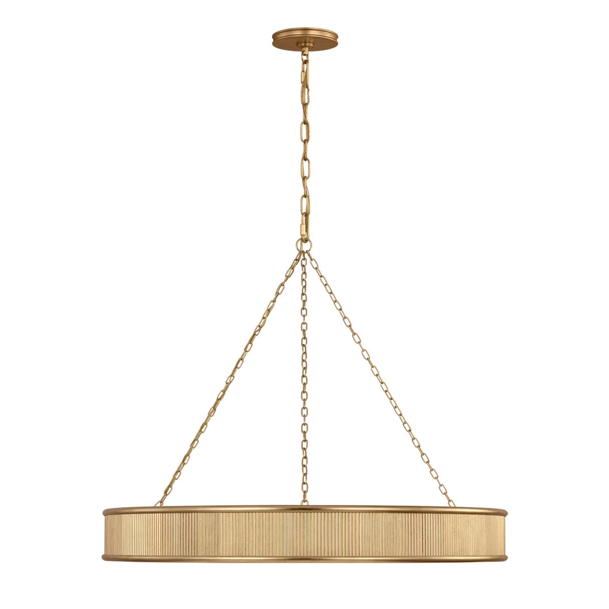 Bishop Ring Chandelier 36", Gilded Brass