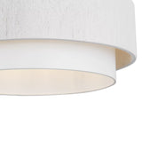 Daria Large Pendant 26", Aged Iron and White