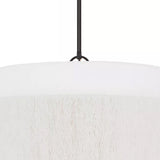 Daria Large Pendant 26", Aged Iron and White