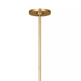 Daria Large Pendant 26", Gilded Brass and White