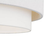 Daria Large Pendant 26", Gilded Brass and White