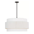 Daria Extra Large Pendant 30", Aged Iron and White