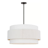 Daria Extra Large Pendant 30", Aged Iron and White