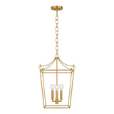 Cambria Small Lantern Pendant 14", Modern Brass