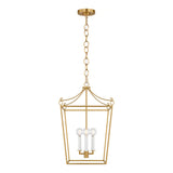 Cambria Small Lantern Pendant 14", Modern Brass