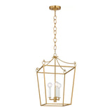 Cambria Small Lantern Pendant 14", Modern Brass