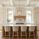 Cambria Medium Lantern Pendant 18", Modern Brass