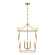 Cambria Medium Lantern Pendant 18", Modern Brass