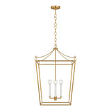Cambria Medium Lantern Pendant 18", Modern Brass