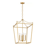 Cambria Large Lantern Pendant 21", Modern Brass