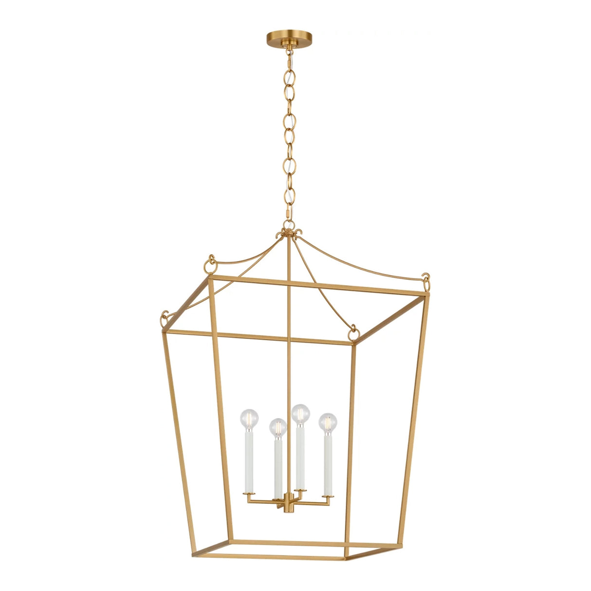 Cambria Extra Large Lantern Pendant 24", Modern Brass