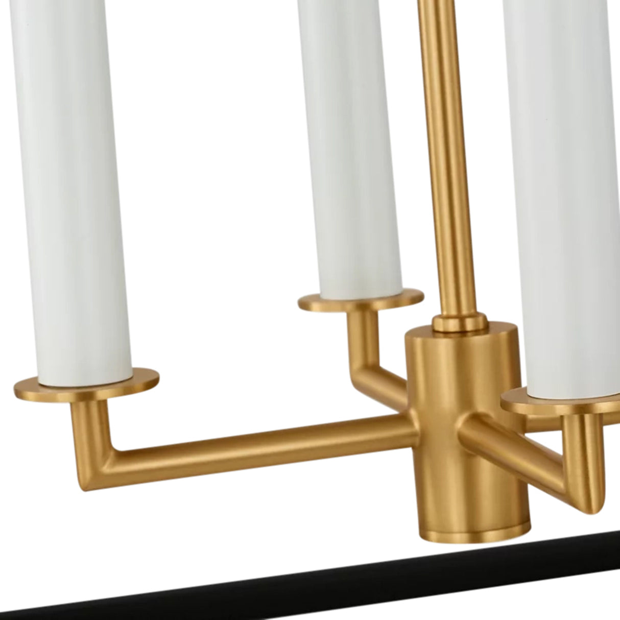 Cambria Large Lantern Pendant 21", Matte Black and Modern Brass