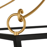 Cambria Large Lantern Pendant 21", Matte Black and Modern Brass