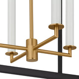 Cambria Extra Large Lantern Pendant 24", Matte Black and Modern Brass