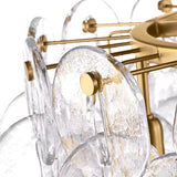 Caprice Chandelier 27", Modern Brass and Clear Glass