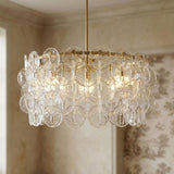 Caprice Chandelier 32", Modern Brass and Clear Glass