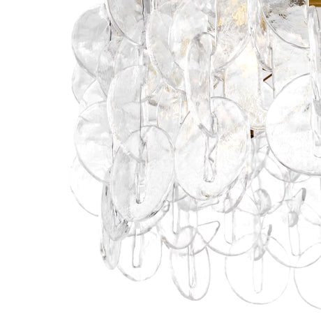 Caprice Chandelier 32", Modern Brass and Clear Glass