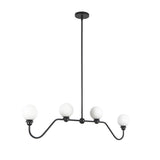 Leora 4 Light Linear Pendant 48", Matte Black