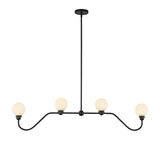 Leora 4 Light Linear Pendant 48", Matte Black