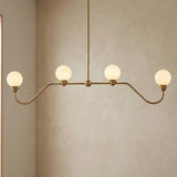 Leora 4 Light Linear Pendant 48", Brushed Brass