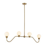 Leora 4 Light Linear Pendant 48", Brushed Brass