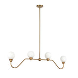 Leora 4 Light Linear Pendant 48", Brushed Brass