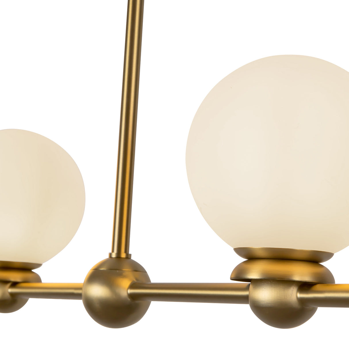 Leora 4 Light Linear Pendant 48", Brushed Brass