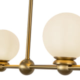 Leora 4 Light Linear Pendant 48", Brushed Brass