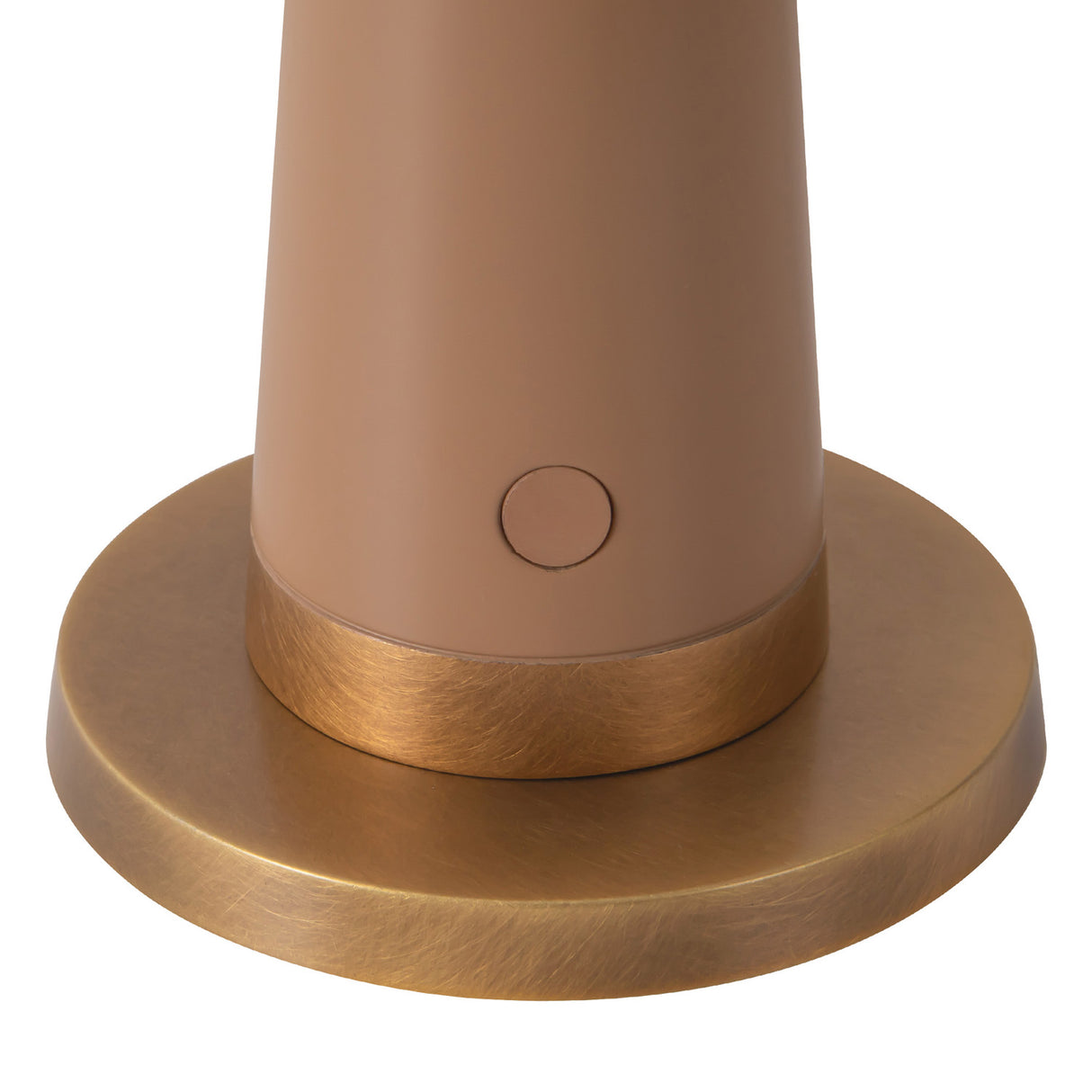 Galina Rechargeable Table Lamp 11", Blush and Vintage Brass