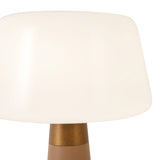 Galina Rechargeable Table Lamp 11", Blush and Vintage Brass