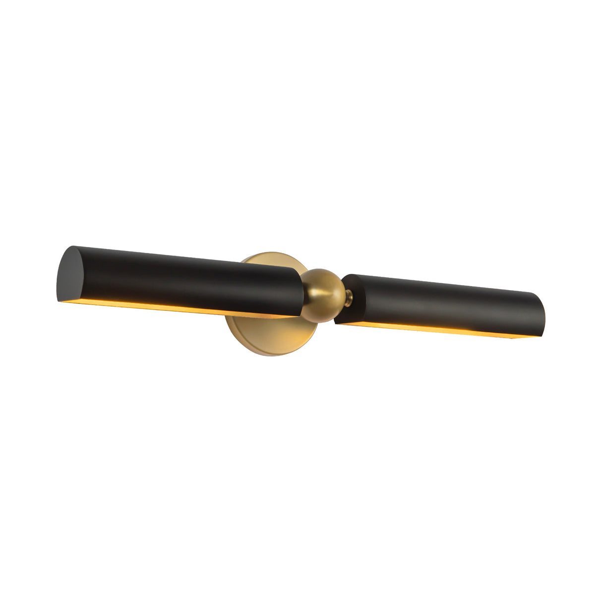 Deedra Picture Light 23", Matte Black and Brushed Brass