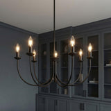 Channing 7 Light Chandelier 26", Matte Black