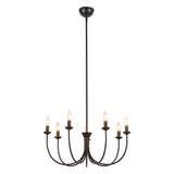 Channing 7 Light Chandelier 26", Matte Black