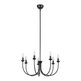 Channing 7 Light Chandelier 26", Matte Black