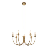 Channing 7 Light Chandelier 26", Brushed Brass