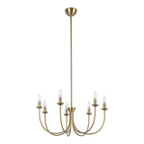 Channing 7 Light Chandelier 26", Brushed Brass