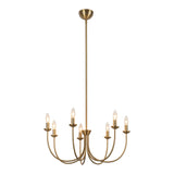 Channing 7 Light Chandelier 26", Brushed Brass