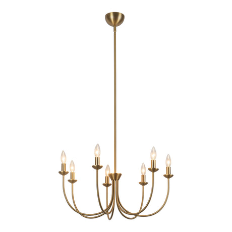 Channing 7 Light Chandelier 26", Brushed Brass