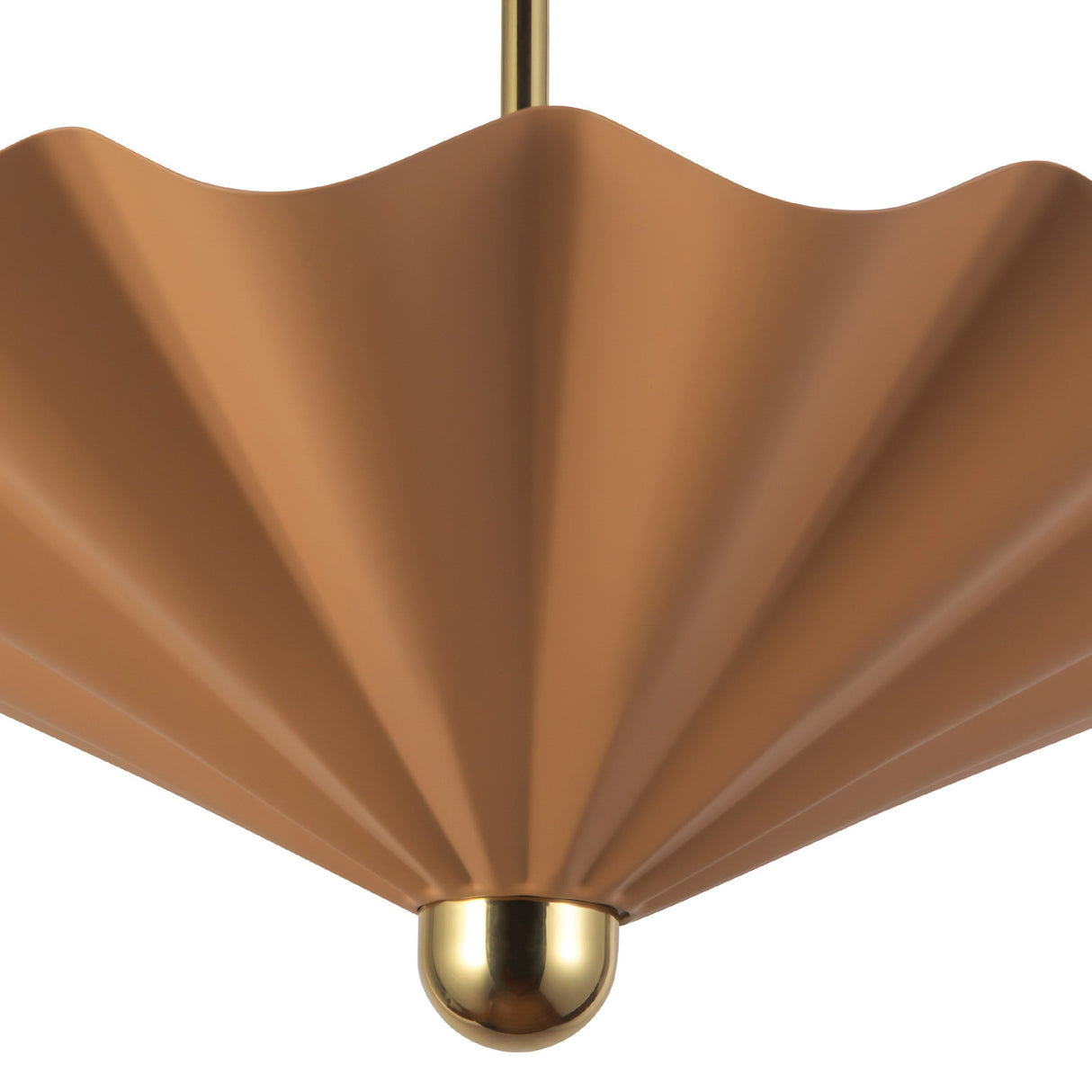 Babette Large LED Pendant 25", Blush and Brass
