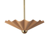Babette Medium LED Pendant 16", Blush and Brass