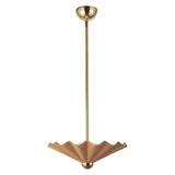 Babette Medium LED Pendant 16", Blush and Brass