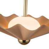 Babette Medium LED Pendant 16", Blush and Brass
