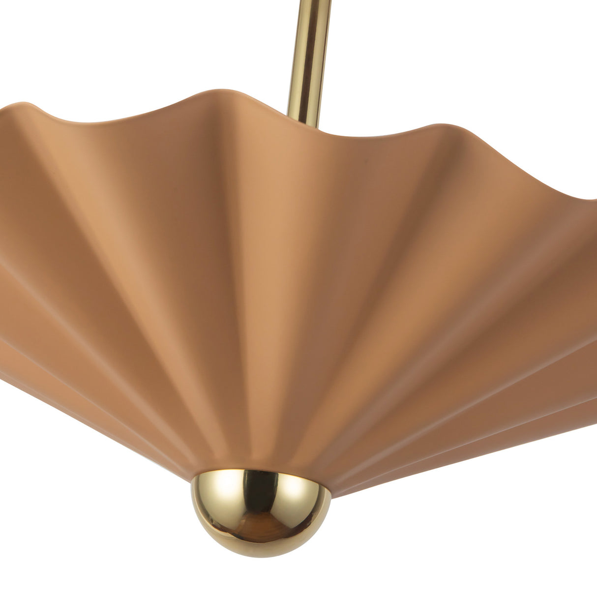 Babette Medium LED Pendant 16", Blush and Brass
