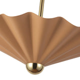 Babette Medium LED Pendant 16", Blush and Brass
