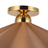 Babette Large Semi-Flush 25", Blush and Brass