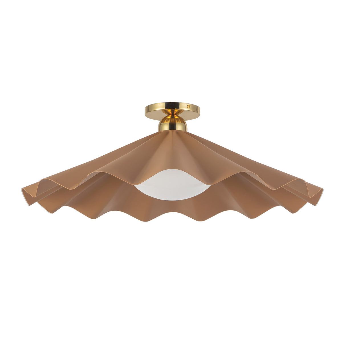 Babette Large Semi-Flush 25", Blush and Brass