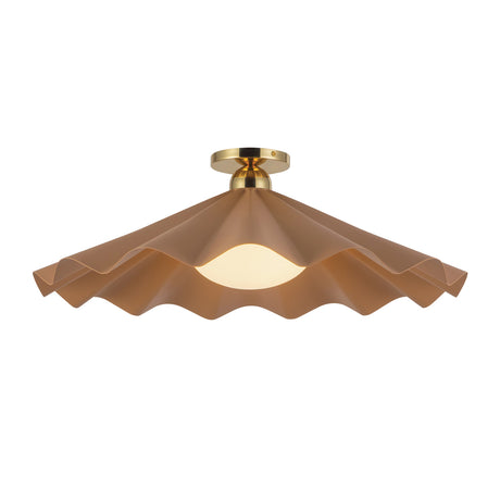 Babette Large Semi-Flush 25", Blush and Brass