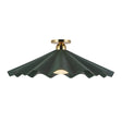 Babette Large Semi-Flush 25", Hunter Green and Brass
