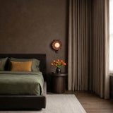 Babette Wall Sconce 17", Maroon and Walnut