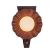 Babette Wall Sconce 17", Maroon and Walnut